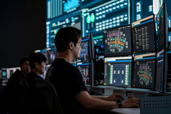 Control　room　of　Naver’s　new　data　center　(Courtesy　of　Naver)