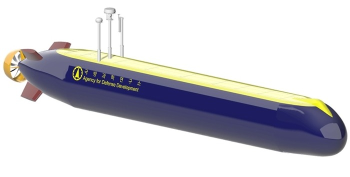 The　render　of　an　extra-large　unmanned　undersea　vehicle　(Courtesy　of　Hanwha　Systems)