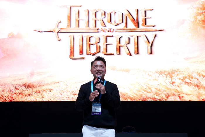 NCSOFT CEO Kim Taek-jin at G-STAR on Nov. 16