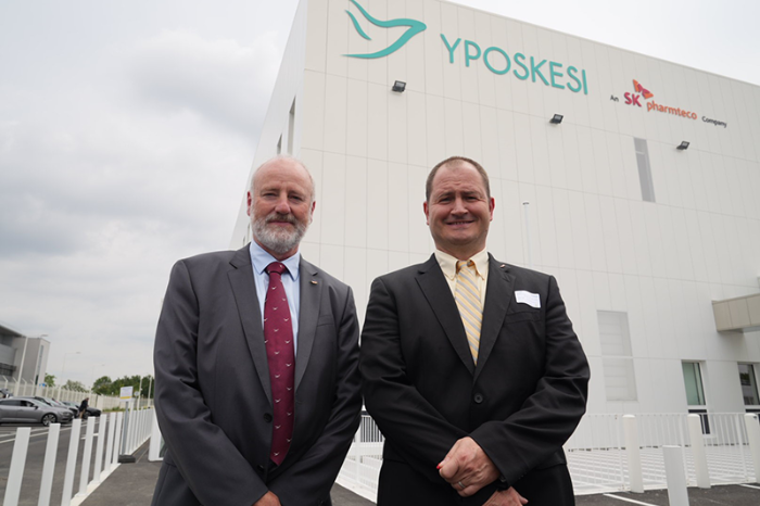Yposkesi　completed　construction　of　its　second　bioproduction　facility　in　June　2023　(Courtesy　of　SK　Pharmteco)