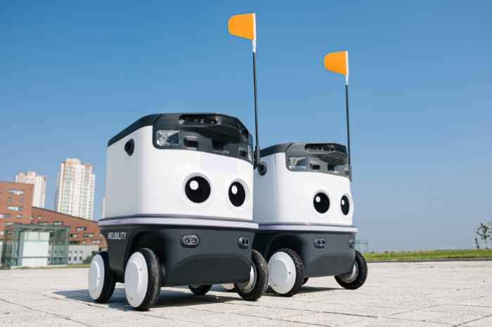 Two of Neubility's mobility robots, called Neubie (Courtesy of Neubility)