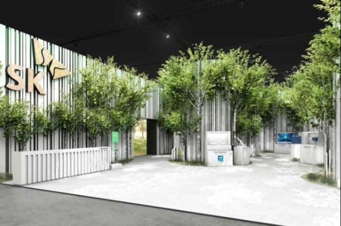 SK E&S booth at CES 2022 (Courtesy of SK)