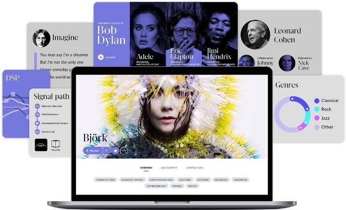 Roon music platform's interface (Courtesy of Roon)