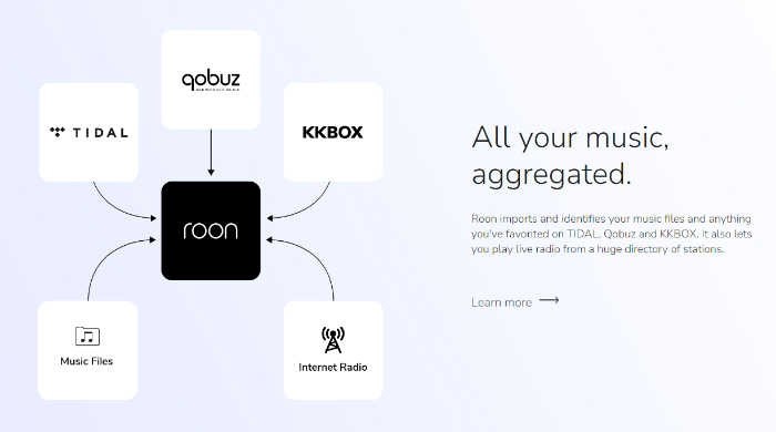 Screenshot captured from Roon's website