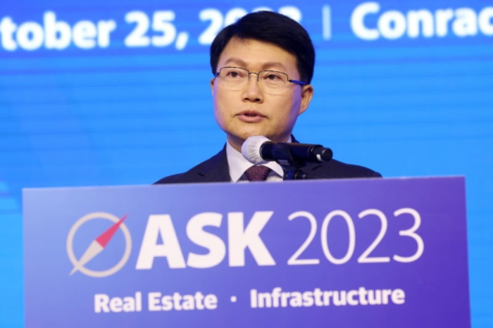 KIC　Chief　Executive　Jin　Seoungho　speaks　at　ASK　2023　on　Oct.　25