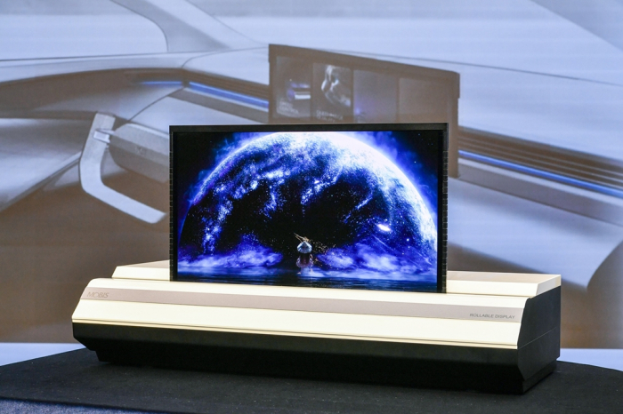 A rollable automotive display developed by Hyundai Mobis