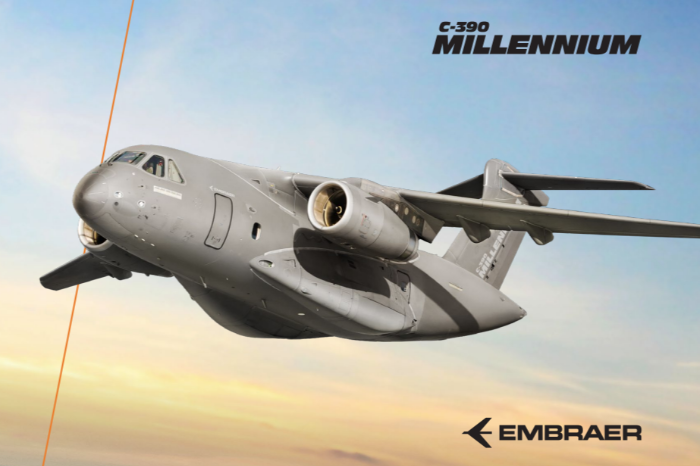 The Embraer C-390 Millennium (Screenshot from Embraer's C-390 brochure)