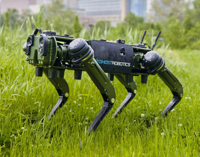 The VISION 60 quadruped robot (Screenshot captured from Ghost Robotics' website)