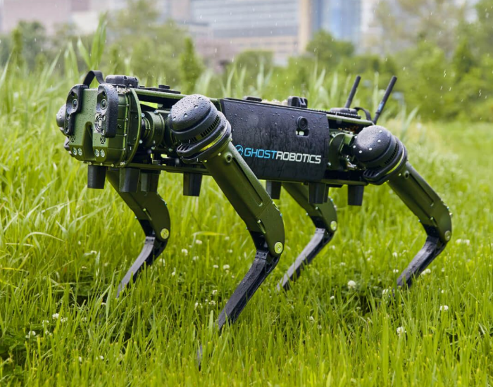 The　VISION　60　quadruped　robot　(Screenshot　captured　from　Ghost　Robotics'　website)