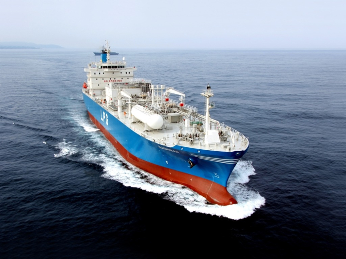 An　LPG　carrier　built　by　HD　Korea　Shipbuilding　&　Offshore　Engineering　(File　photo,　courtesy　of　HD　Korea　Shipbuilding　&　Offshore　Engineering)