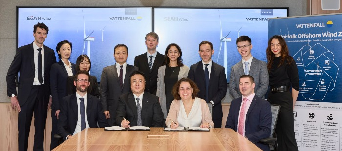 SeAH　Wind-Vattenfall　monopile　supply　contract　signing　ceremony　(Courtesy　of　SeAH)