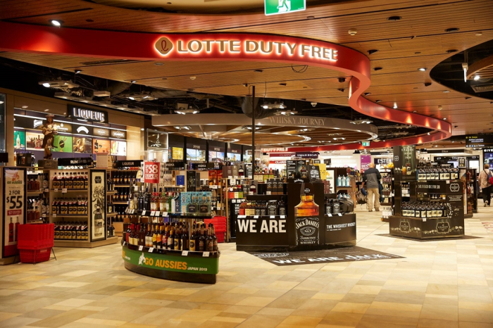 Lotte Duty Free shop at Australia's Brisbane Airport