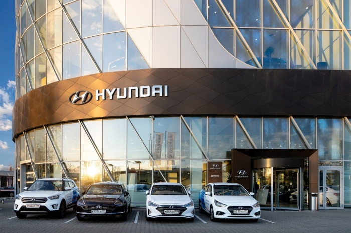 A Hyundai Motor dealership in Moscow (File photo, courtesy of Hyundai Motor Manufacturing Rus)