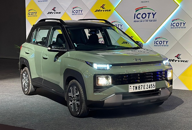 The Hyundai Exter wins the 2024 Indian Car of the Year award (Courtesy of ICOTY)