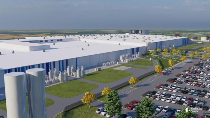 Early conceptual rendering of Ultium Cells battery cell manufacturing facility in Spring Hill, Tennessee (Courtesy of Ultium Cells)