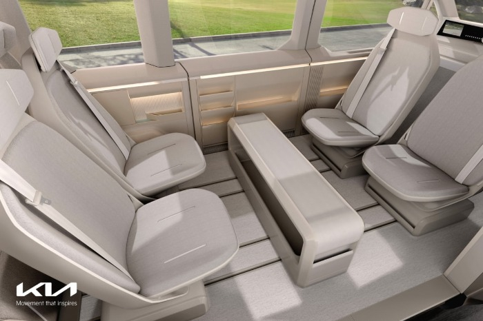 Interior of the PV5 robotaxi (Courtesy of Kia)