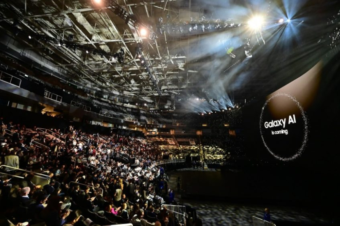 The Galaxy Unpacked 2024 event in San Jose, California on Jan. 17, 2024 (Courtesy of Samsung)