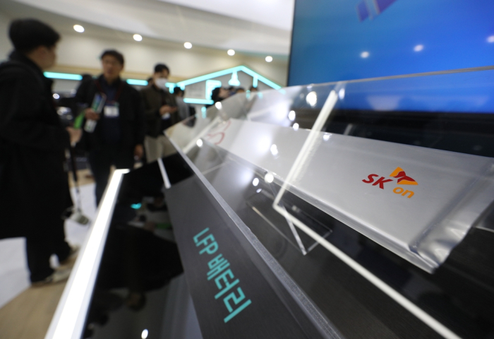 SK On's LFP battery on display at Interbattery 2023