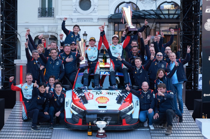 Hyundai　achieves　1st　place　in　the　2024　WRC　Monte　Carlo　Rally