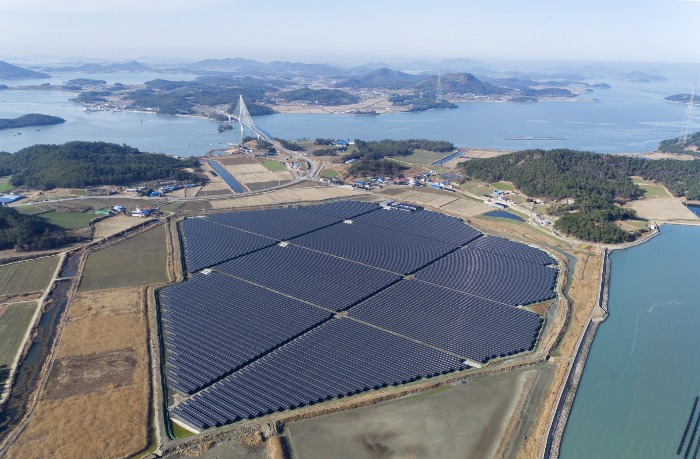 A solar farm in Sinan County