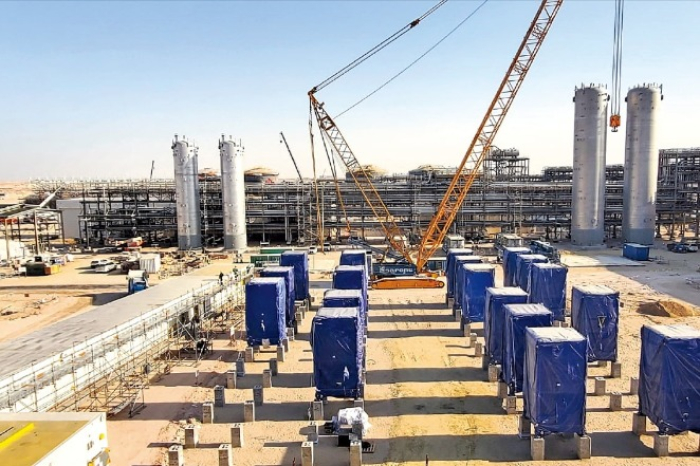 Marjan　oil　refinery　construction　site　in　Saudi　Arabia　(Courtesy　of　Hyundai　E&C)