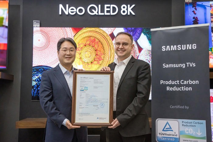 Samsung　gets　global　carbon　reduction　certification　for　TV