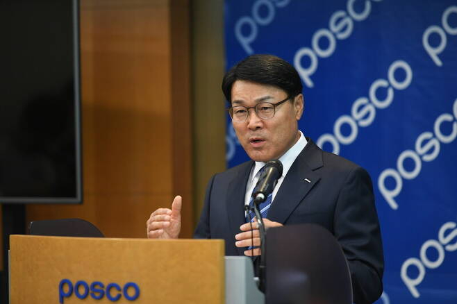 POSCO Chairman Choi Jeong-woo said he would not run for a third term