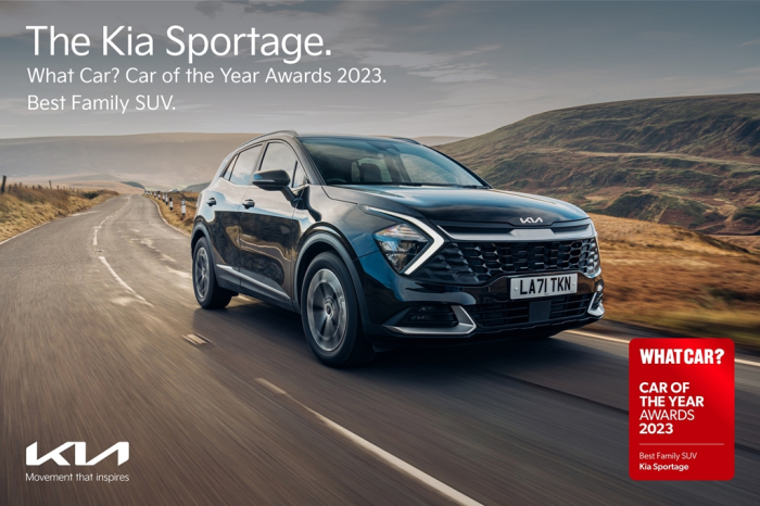 The　Kia　Sportage　was　named　Family　SUV　of　the　Year　2023　by　the　British　automotive　magazine　What　Car?