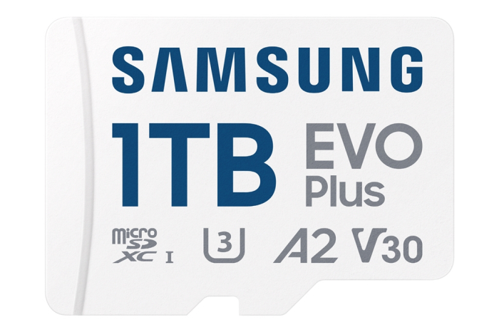 Samsung's 1 TB UHS-1 microSD card EVO Plus, made with its cutting-edge 1 Tb V-NAND technology