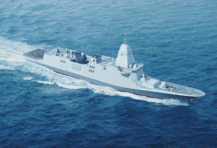 The　basic　design　of　the　KDDX-class　destroyer　completed　by　HD　Hyundai　Heavy　Industries