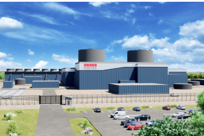 Screenshot of Holtec’s dual-unit SMR-300 small modular nuclear plant captured from Holtec's website