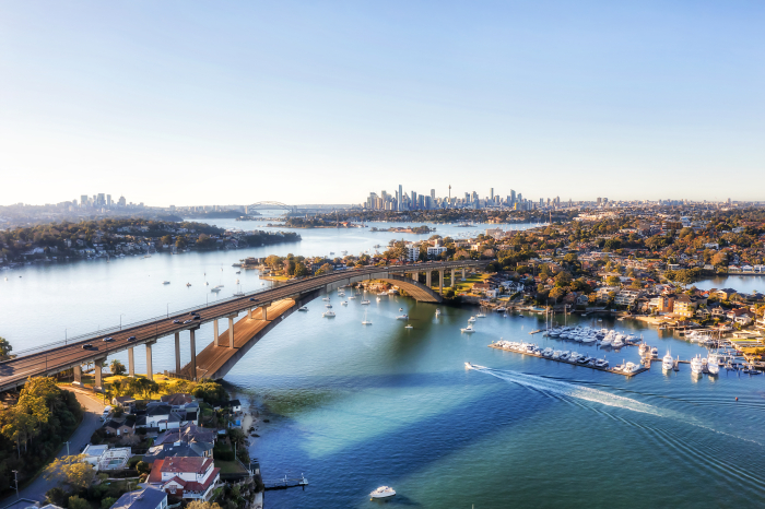 Real estate around Gladesville bridge in Sydney (Courtesy of Getty Images)