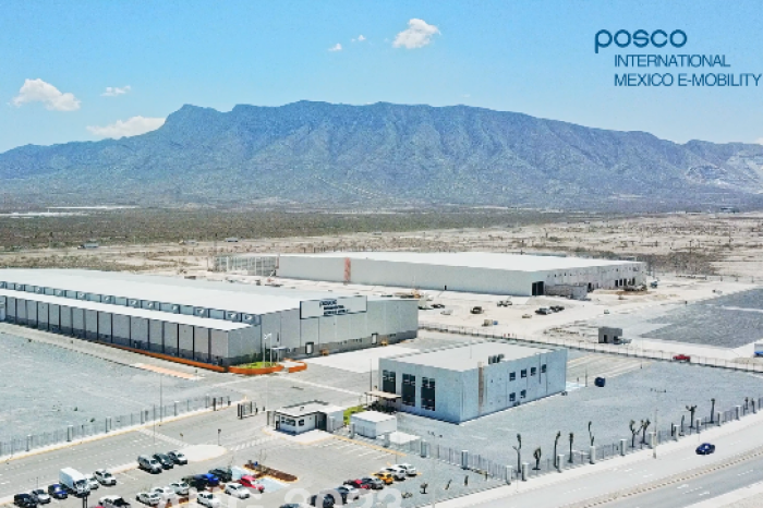POSCO　International's　drive　motor　core-producing　factory　in　Mexico　(Courtesy　of　POSCO　International)