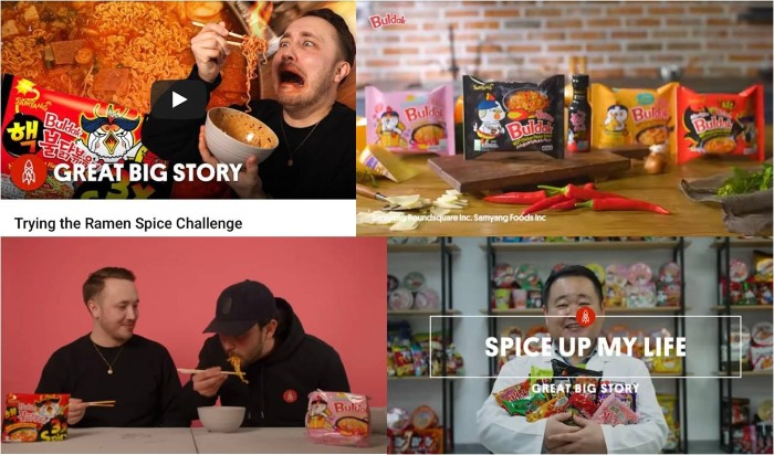 A UK YouTube channel with over 6 million subscribers features Korean noodles
