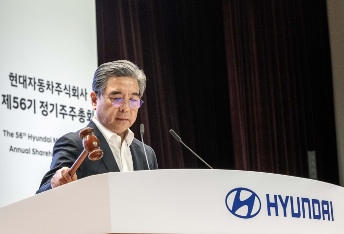 Hyundai Motor CEO Chang at the carmaker's annual general meeting