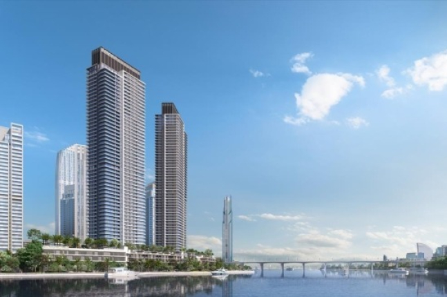 Rendering　of　the　Creek　Waters　Residence　Towers　contracted　by　Ssangyong　E&C