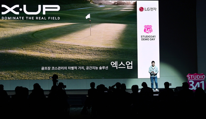 X-UP, an in-house venture firm of LG Electronics, showcases its business ideas at Studio 341 Demo Day