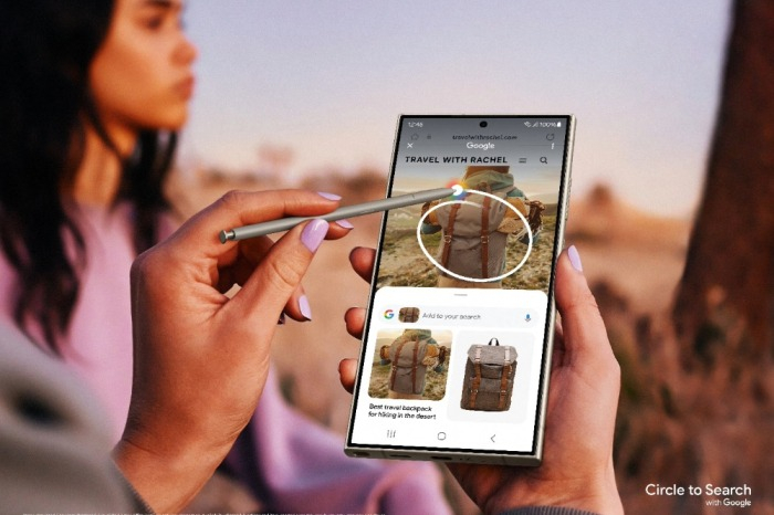 Samsung　Galaxy　S24　smartphone's　Circle　to　Search　function　demonstrated　at　Galaxy　Unpacked　2024　(Courtesy　of　Samsung　Electronics)