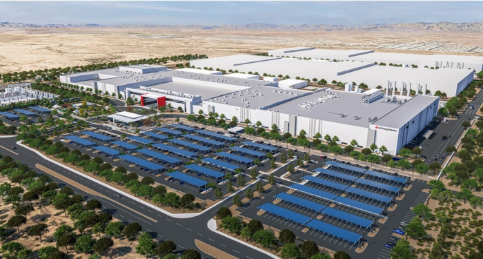 A　bird's-eye　view　of　LG　Energy　Solution's　battery　plant　in　Arizona