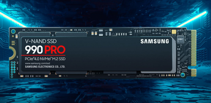 Samsung's　V-NAND　990　Pro　2　SSD　(Photo　captured　from　Samsung's　website)