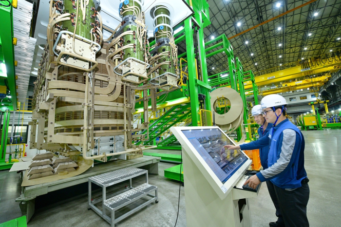 HD Hyundai Electric's power transformer at its smart factory in Ulsan, Korea