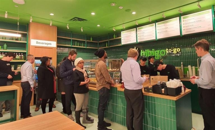 Bibigo　store　at　Rockefeller　Center　in　Manhattan,　New　York　(File　photo　provided　by　CJ　CheilJedang)