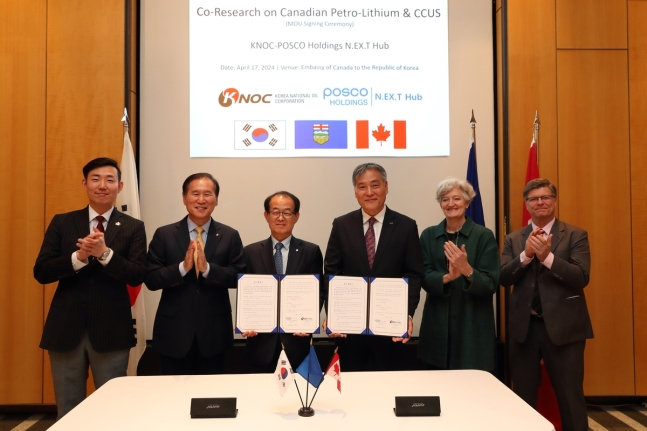 POSCO　Holdings,　KNOC　to　jointly　secure　lithium　in　Canada