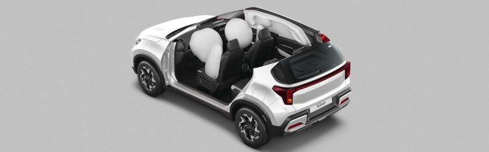The Kia Sonet subcompact SUV's airbag system