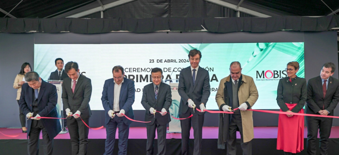 The　groundbreaking　ceremony　for　Hyundai　Mobis'　EV　battery　plant　in　Navarre,　Spain,　on　April　23,　2024　(Courtesy　of　Hyundai　Mobis)