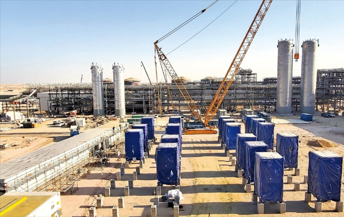 The　Marjan　oil　refinery　construction　site　in　Saudi　Arabia　(Courtesy　of　Hyundai　E&C)