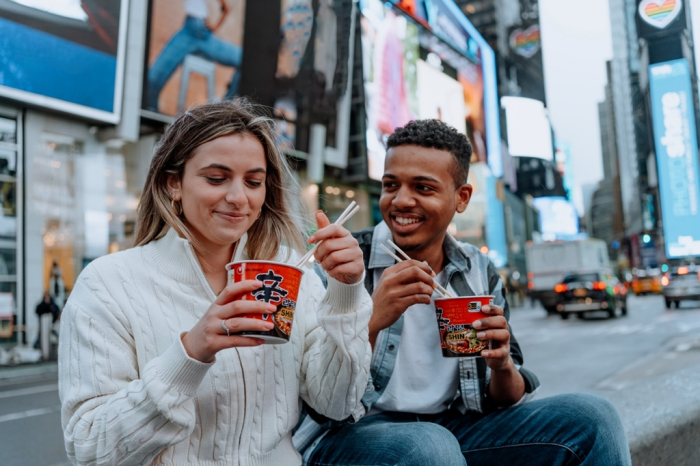 Nongshim's Shin Ramyun cup noodles