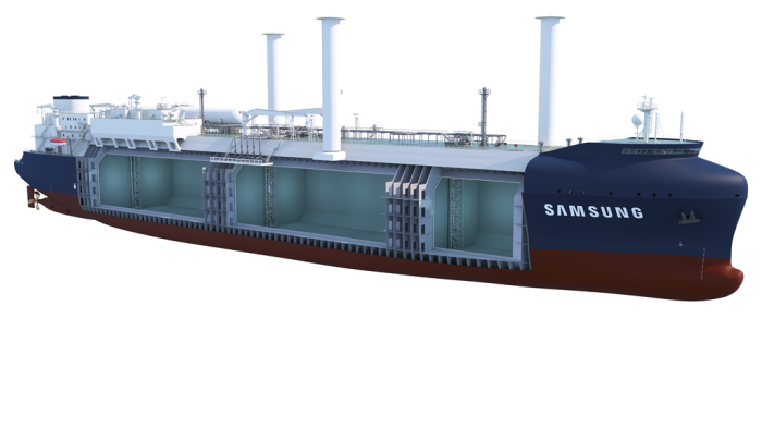 An eco-friendly LNG carrier unveiled by Samsung Heavy (Courtesy of Samsung Heavy)