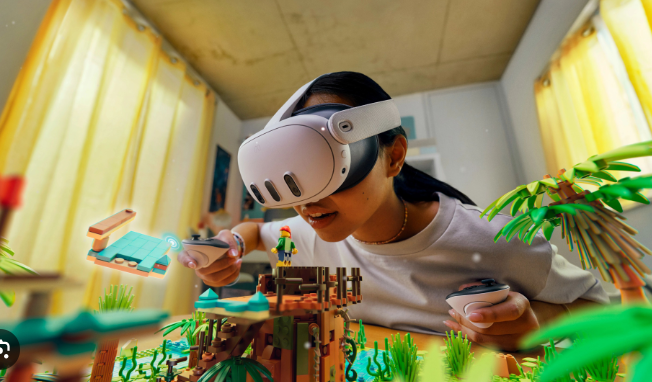 Meta　Quest　3,　a　mixed-reality　headset　(Photo　captured　from　Meta's　website)