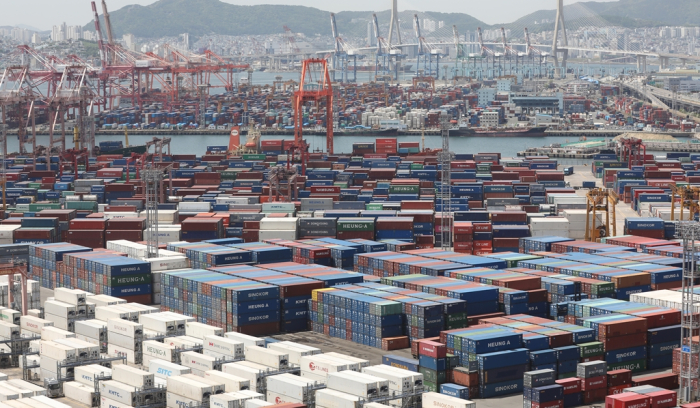 Container terminals at the Port of Busan, South Korea (File photo, courtesy of News1)